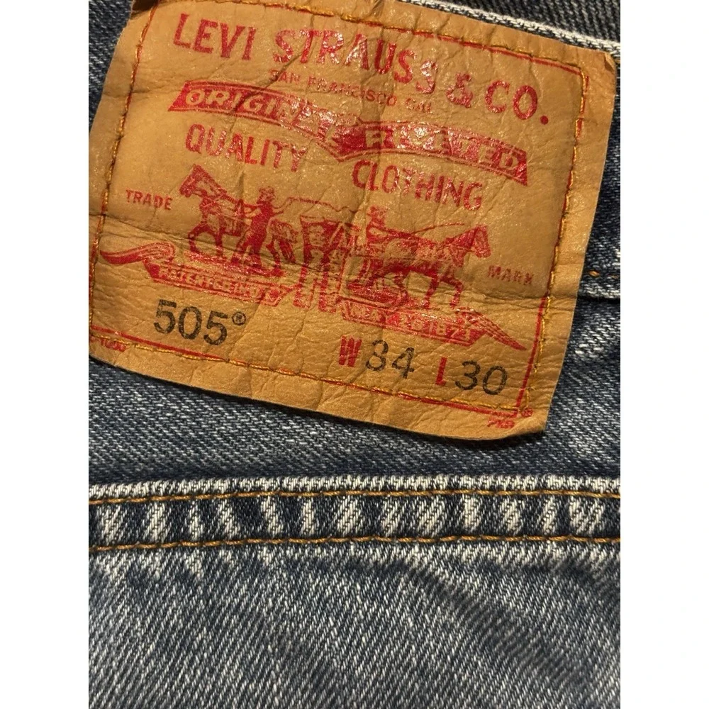 Vintage Levis 505 Jeans Mens 34x30 (actual 34x29)  Blue Regular Fit Straight Leg
